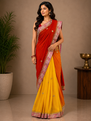 Ranas Zardosi & Marori Work Designer Saree