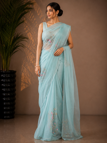 Ranas Sequins & Cutdana Work Designer Saree