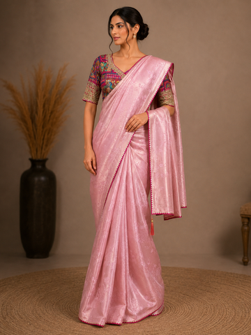 Ranas Pink Color Elegant Designer Saree