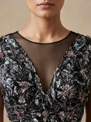 Ranas Black Color Designer Lehenga