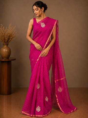 Ranas Rani Mothda Leheriya saree