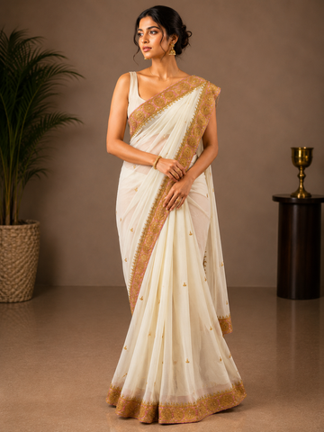 Ranas Marori & Sequine Work Designer Saree