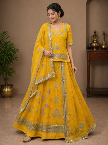 Ranas Royal Yellow Gota Patti & Marori Rajputi Poshak