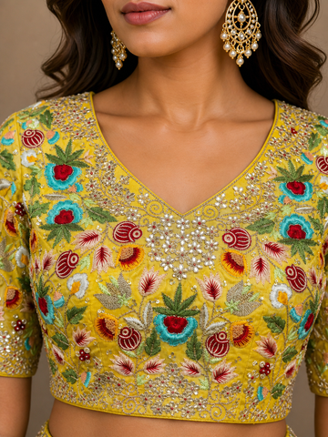 Ranas Yellow Color Designer Lehenga