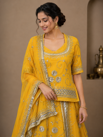 Ranas Royal Yellow Gota Patti & Marori Rajputi Poshak