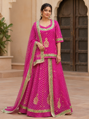 Ranas Rani Color Leheriya Rajputi Poshak