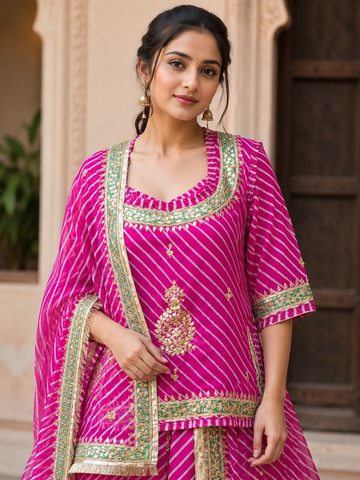 Ranas Rani Color Leheriya Rajputi Poshak