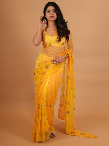 Ranas Party Wear Chiffon Saree