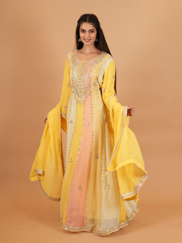 Ranas Designer Multicolor Two Piece Anarkali Suit
