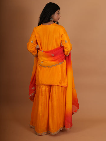 Ranas Mustard Yellow Sharara Set