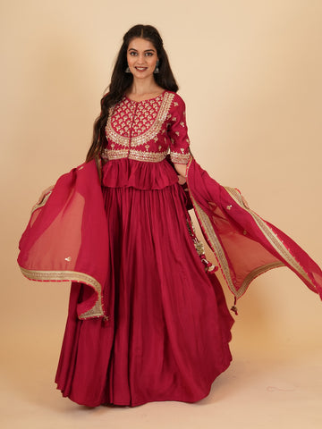 Ranas Designer Lehenga With Peplum Top