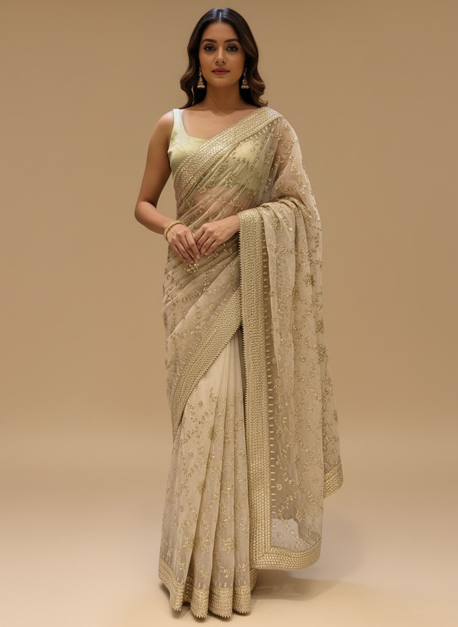 Ranas Gota Patti Jaal Work Saree