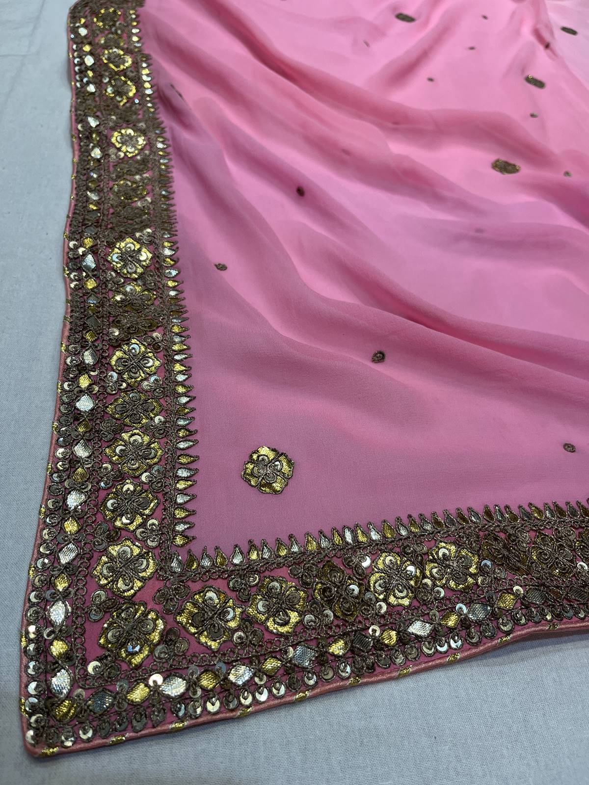 Ranas Pink Color Georgette Saree