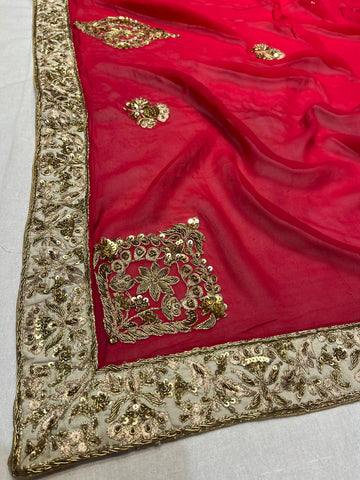 Ranas Zardosi Work Saree