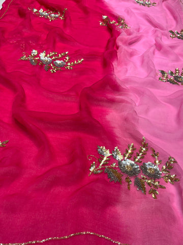 Ranas Rani & Pink Shaded Saree