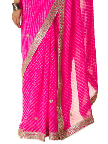 Ranas Georgette Gota Patti Mothda Saree