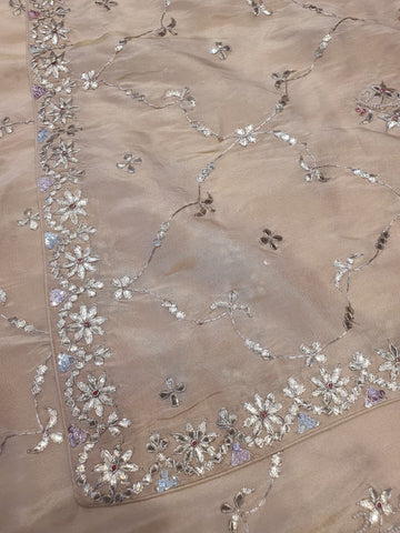 Ranas Beige Color Gota & Sequine work Saree