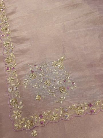 Ranas Tissue fabric zardosi work Saree