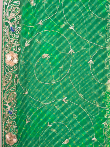 Ranas Bottle Green Mothda Dupatta