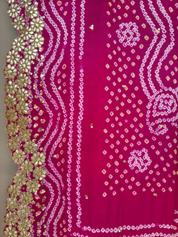 Ranas Pure Gajji Silk Bandhej Dupatta