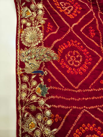 Ranas Red Bandhej Dupatta