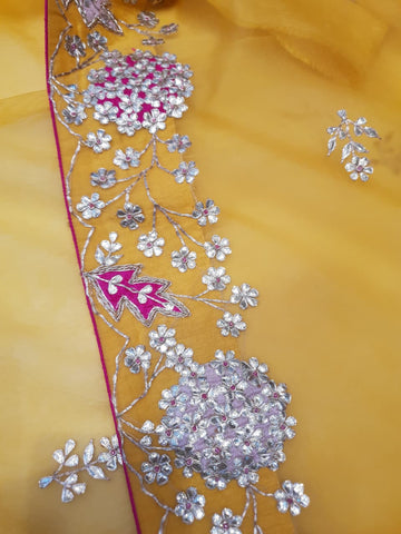 Ranas Organza Fabric Gota Patti Saree