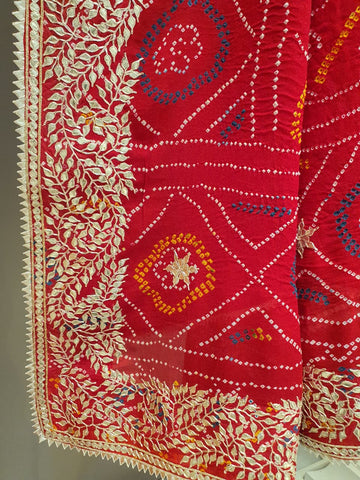 Ranas Red Bandhej Dupatta