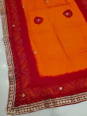 Ranas Gota Patti Work Pile Chunri | Wedding & Festive Rajasthani Wear