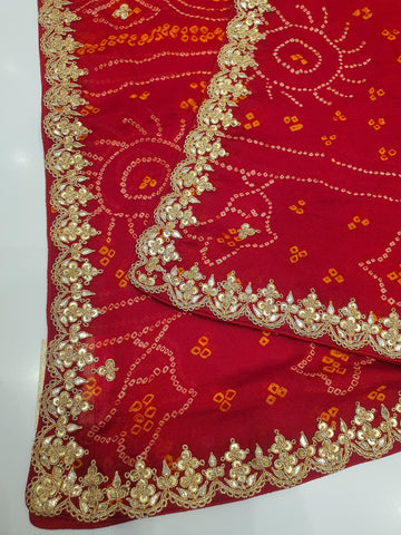 Ranas Red Bandhej Dupatta