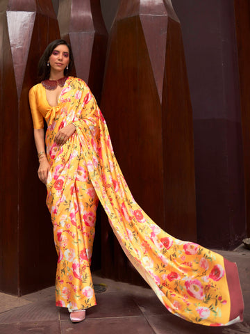 Ranas Floral Printed Designer Saree