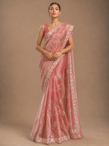 Ranas Crush Tissue Fabric Gota Patti Saree