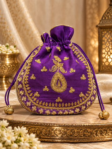 Ranas Purple Color Potli Bag