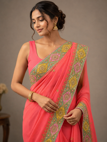 Ranas Zardosi & Marori Work Saree