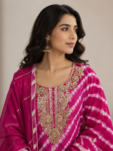 Ranas Rani Leheriya Traditional Sharara Suit Set