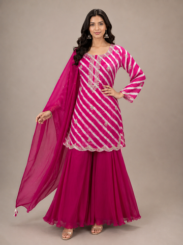 Ranas Rani & Pink Leheriya Traditional Designer Suit