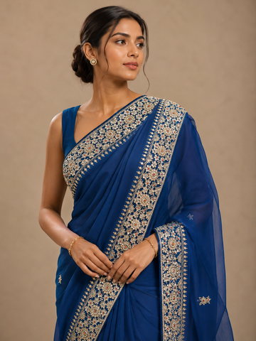 Ranas Gota Patti & Marori work Saree