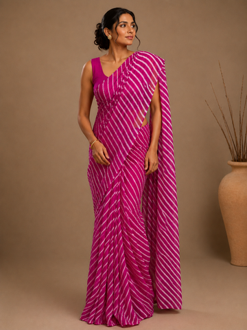 Ranas Rani Color Leheriya Saree