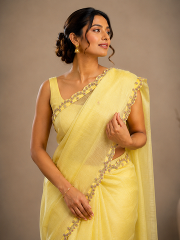 Ranas Kota Silk Saree Gota & Dori Work