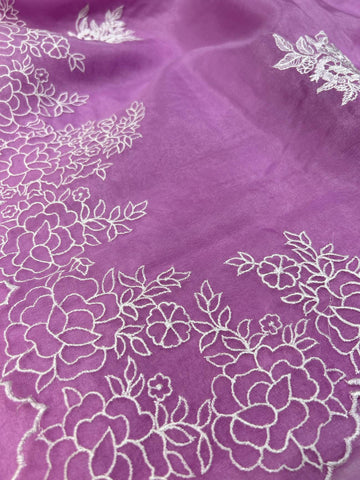 Ranas lavender Color Organza Saree