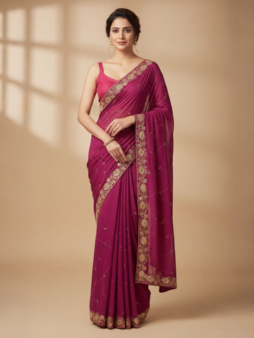 Ranas Pure Chiffon Party Wear Saree