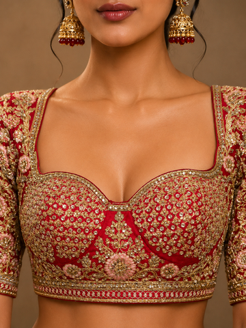 Ranas Elegant Red Bridal Wear Lehenga