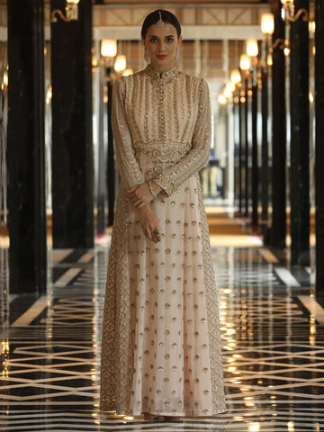 Ranas Peach Color Georgette Gown