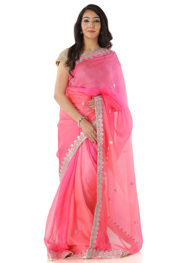 Ranas Peach & Pink Saree