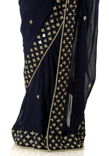 Ranas Blue Color Gota Patti Saree