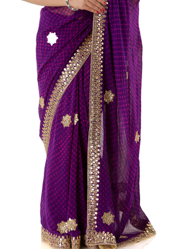 Ranas Purple Mothda Saree