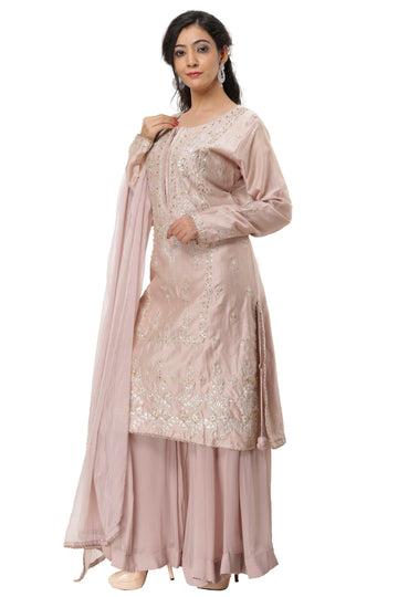 Ranas Movish Pink Chanderi Suit