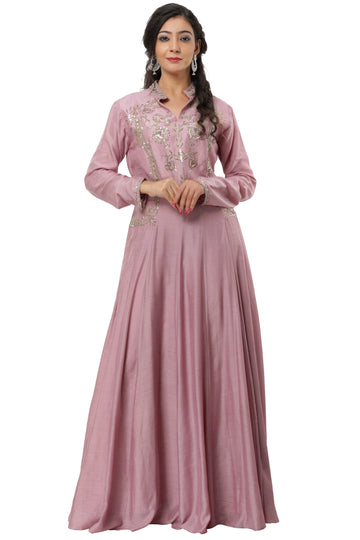 Ranas Movish Pink Chanderi Gown