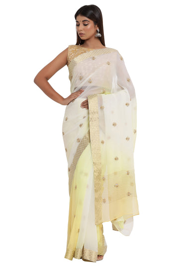 Ranas Yellow Shaded Saree