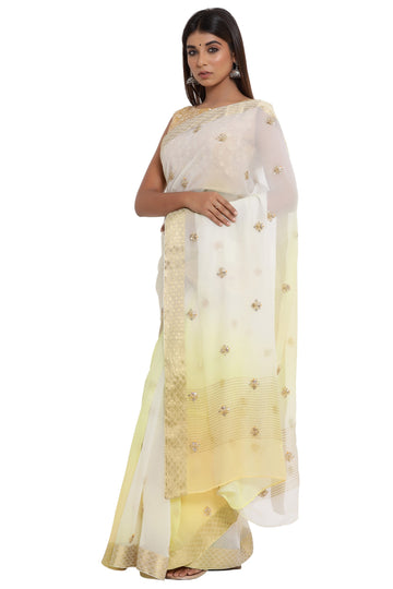 Ranas Yellow Shaded Saree