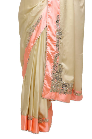 Ranas Beige Color Gota Patti Saree